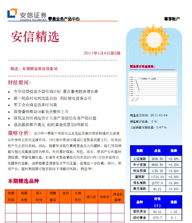 安信证券精选_研究报告_正点财经
