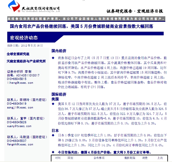 �о����棺����ʳ��ũ��Ʒ�۸��������,����5�·ݷѳ�������ҵǰ��ָ���������